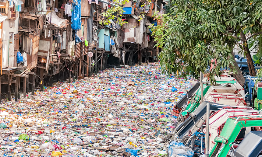 floating plastic waste
